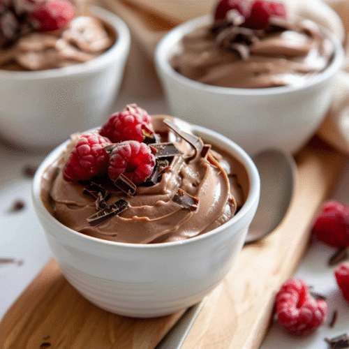 8 Gluten Dairy Egg Free Desserts You’ll Actually Crave 7 Creamy Coconut Milk Chocolate Pudding Cups in white ramekins with chocolate shavings.