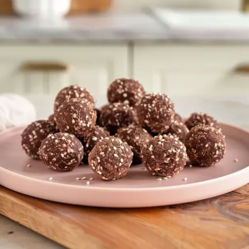 10 Best Gluten and Dairy Free Desserts to Impress Guests 17 dark chocolate tahini truffles recipe card