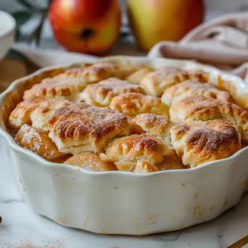 gluten free apple cobbler tender biscuit recipe card