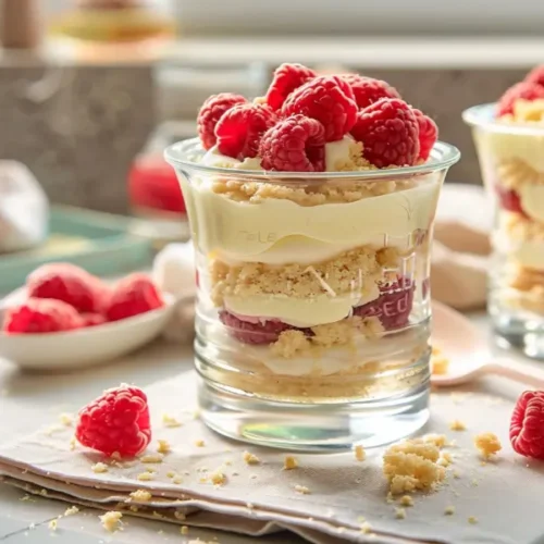 gluten free vegan raspberry lemon cream parfaits