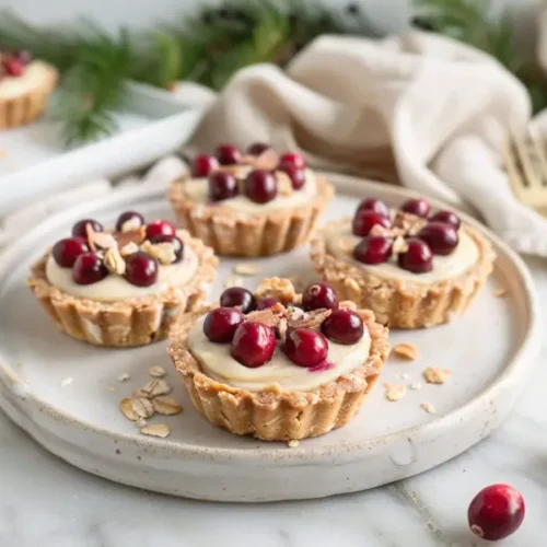 The Ultimate Gluten And Dairy Free Desserts For Christmas Everyone Will Love 11 Mini Cranberry Almond Tarts with glossy cranberry topping and golden crust.