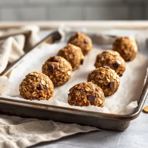 Close-up of round pumpkin pie bites with warm fall tones.