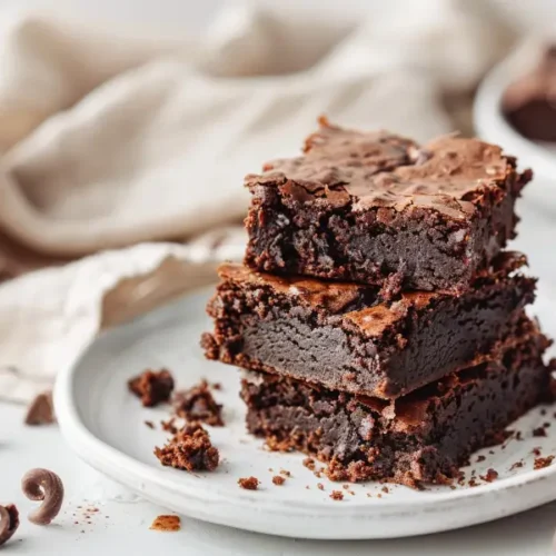 one bowl fudgy gluten free brownies recipe card