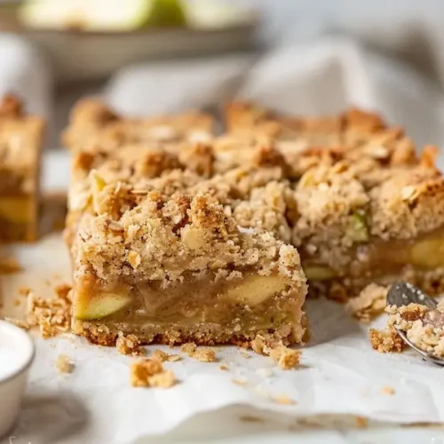 The Best Gluten Free Sugar Free Desserts for a Healthy Sweet Tooth 11 Zucchini “Apple” Crumble Bars sliced into golden gluten-free squares.