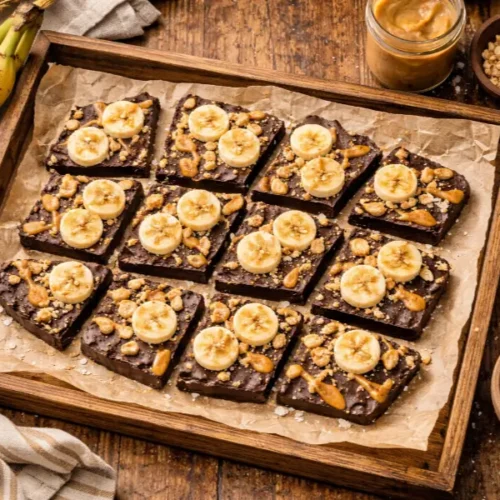 Gluten-free banana bark recipe card